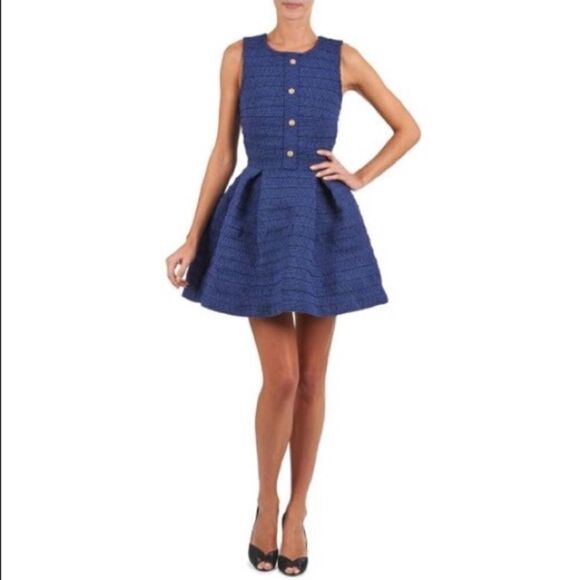 Manoush Sz 38 Robe Elastic Dress blue RETAIL $720 - Picture 1 of 8